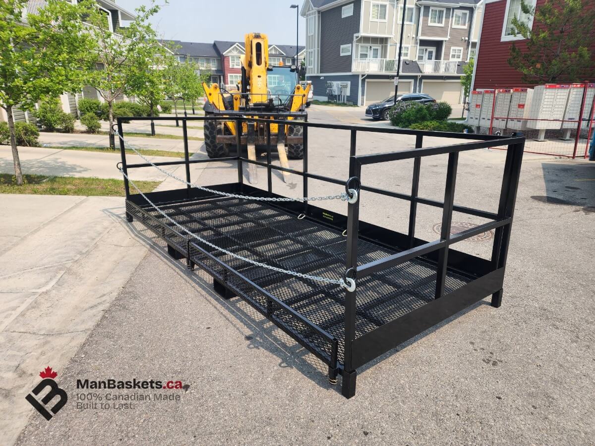 5x12 Roofing Man Basket – Single Rear Fork Access Design