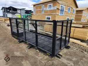 5x12 heavy duty man basket telehandler framing 2 | ManBaskets.ca