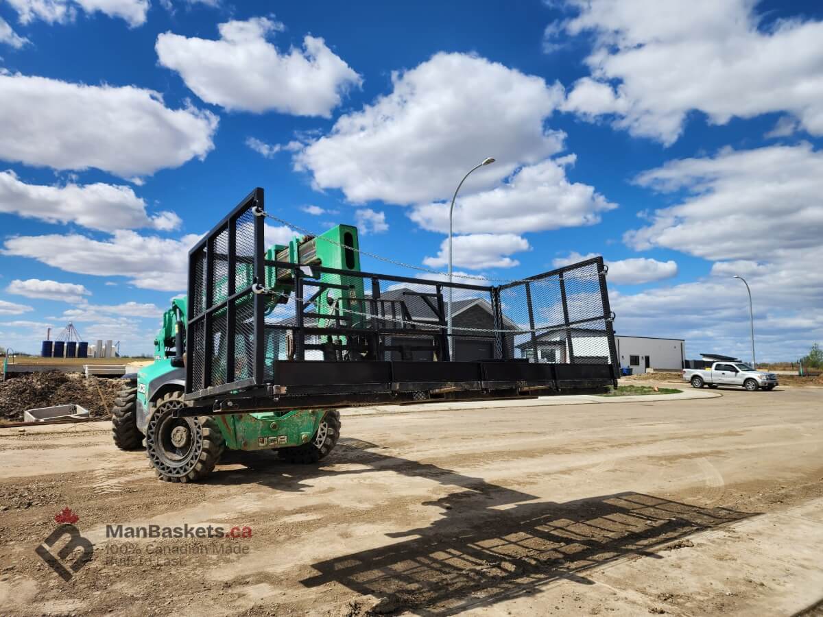 5x12 heavy duty man basket telehandler framing 5 | ManBaskets.ca