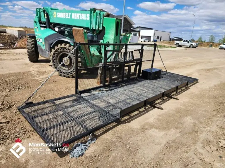 5x12 heavy duty man basket telehandler framing 8 | ManBaskets.ca