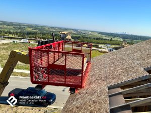 Framing man basket 5×12 after customer-applied paint finish