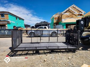 Framing man basket 5×12 heavy duty with foldable sides – front view