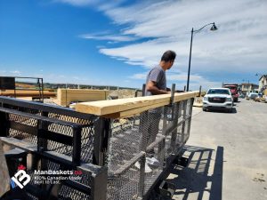 Framing man basket 5×12 – lumber handling on framing site