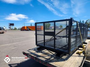 Rear View of Heavy Duty Man Basket with Reinforced Mesh Panels