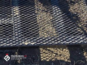 Flat and Light Duty Floor Mesh on Competing Man Basket | ManBaskets.ca