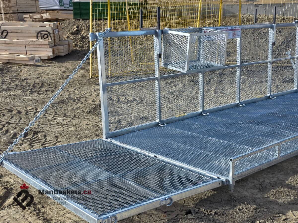 Fold Down Side Extensions on 5×12 Heavy Duty Man Basket | ManBaskets.ca