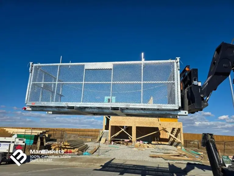 Fully Galvanized 5×12 Heavy Duty Telehandler Man Basket | ManBaskets.ca
