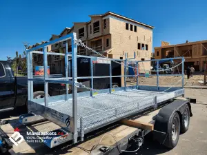 5×12 Standard Telehandler Man Basket – Fully Galvanized 6 | ManBaskets.ca Fully Galvanized Standard Man Basket with Fixed Sides | ManBaskets.ca