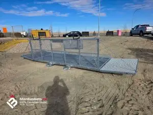 Heavy-Duty 5×12 Telehandler Man Basket – 6,000 lb Rated 5 | ManBaskets.ca Heavy Duty Expanded Metal Floor for Framing Applications | ManBaskets.ca
