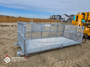 Heavy Duty Telehandler Man Basket – Extended Working Length Configuration | ManBaskets.ca