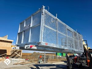 Hot Dip Galvanized Heavy Duty Man Basket – Side View | ManBaskets.ca