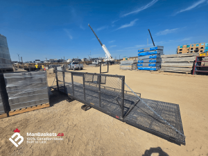Side Extended Heavy Duty Telehandler Man Basket for Construction | ManBaskets.ca