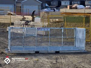 Telehandler Man Basket in Active Residential Construction | ManBaskets.ca