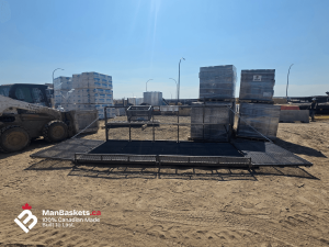 Wide Access Platform on Heavy Duty Telehandler Man Basket | ManBaskets.ca