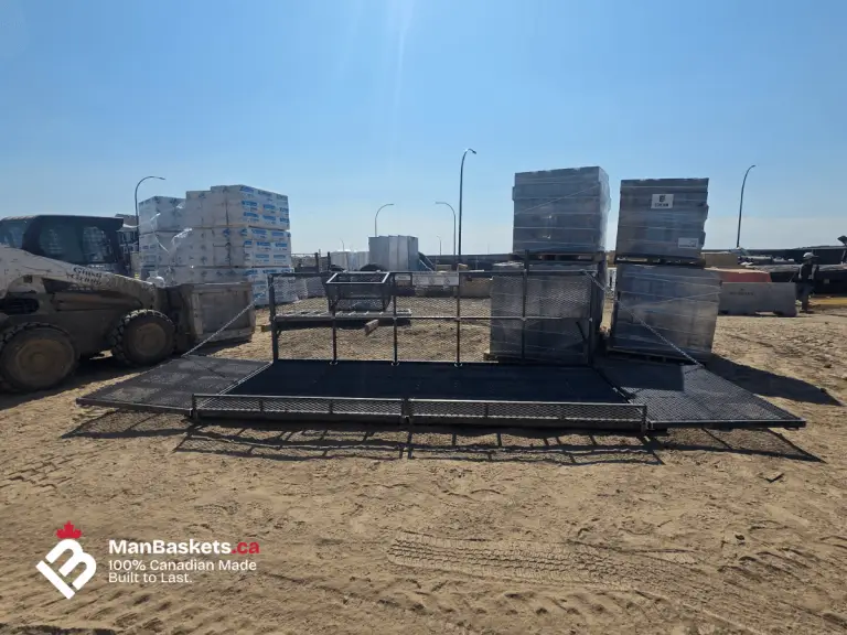 Wide Access Platform on Heavy Duty Telehandler Man Basket | ManBaskets.ca