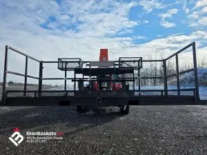 Front View of 5×12 Man Basket During Jobsite Operation | ManBaskets.ca
