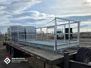 5×12 Standard Galvanized Man Basket for Masonry Work 5 | ManBaskets.ca Fully Galvanized Man Basket Ready for Delivery to Regina SK | ManBaskets.ca