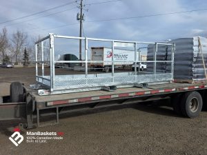 Rear View Highlighting Fork Pockets and Structural Frame | ManBaskets.ca