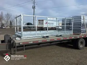 Rear View Highlighting Fork Pockets and Structural Frame | ManBaskets.ca