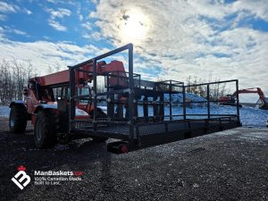 Side Profile Showing Full Platform Length and Guardrails | ManBaskets.ca