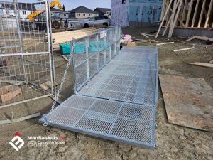 Side View Showing Full 21 ft Working Length | ManBaskets.ca