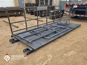 Standard 5×12 Man Basket Waiting for Galvanizing | ManBaskets.ca