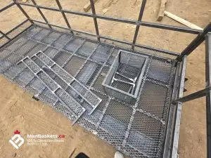 Standard 5×12 Man Basket – Urgent Framing Use Before Galvanizing 9 | ManBaskets.ca Standard Man Basket Returned for Hot Dip Galvanizing Process | ManBaskets.ca