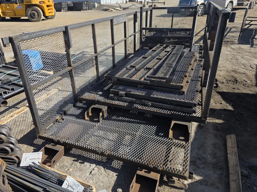 Steel components used in ManBaskets platform fabrication