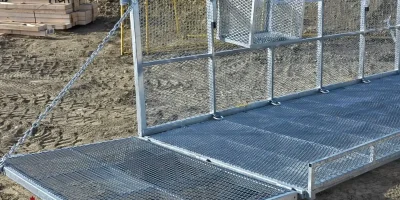 Fold-Down Side Extensions on 5×12 Heavy-Duty Man Basket