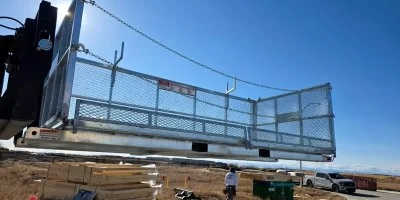 Fold-Down Side Extensions on Galvanized Heavy-Duty Man Basket